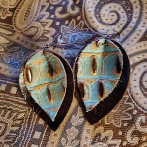 Leather earrings